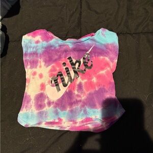 Nike Kids Tie-Dye Tee - Purple and Blue